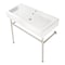 Fauceture 39" Porcelain Console Sink w/Stainless Steel Legs (Single-Hole), White/Polished Nickel VPB39176ST - alternate 1